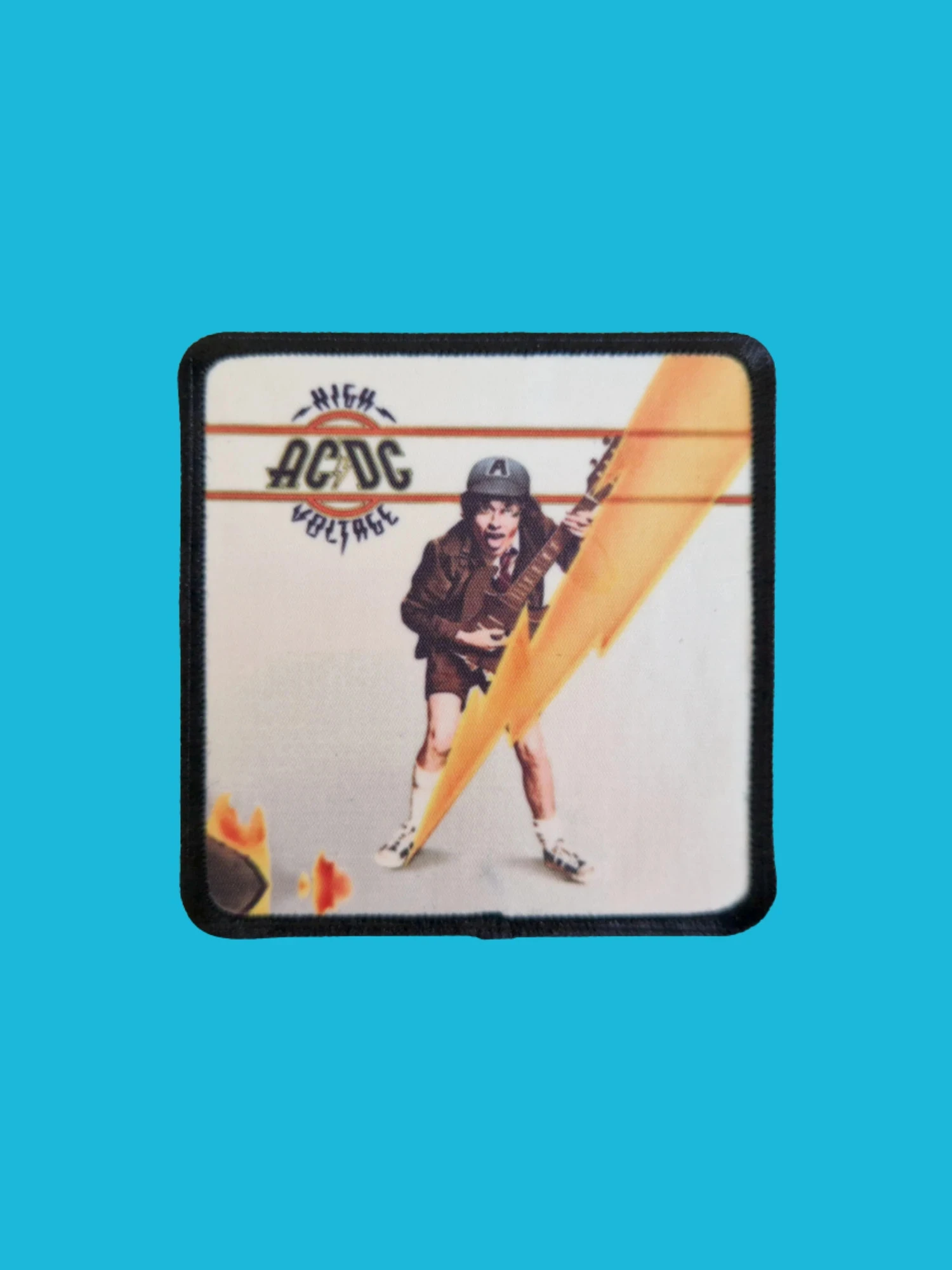Patch AC/DC - High Voltage - Imprimé - Carré de 7,5 x 7,5 centimètres
